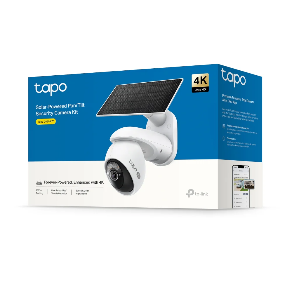 TC92 KIT | Solar Pan/Tilt Security Camera Kit, 4K 8MP, AI Tracking - Image 12