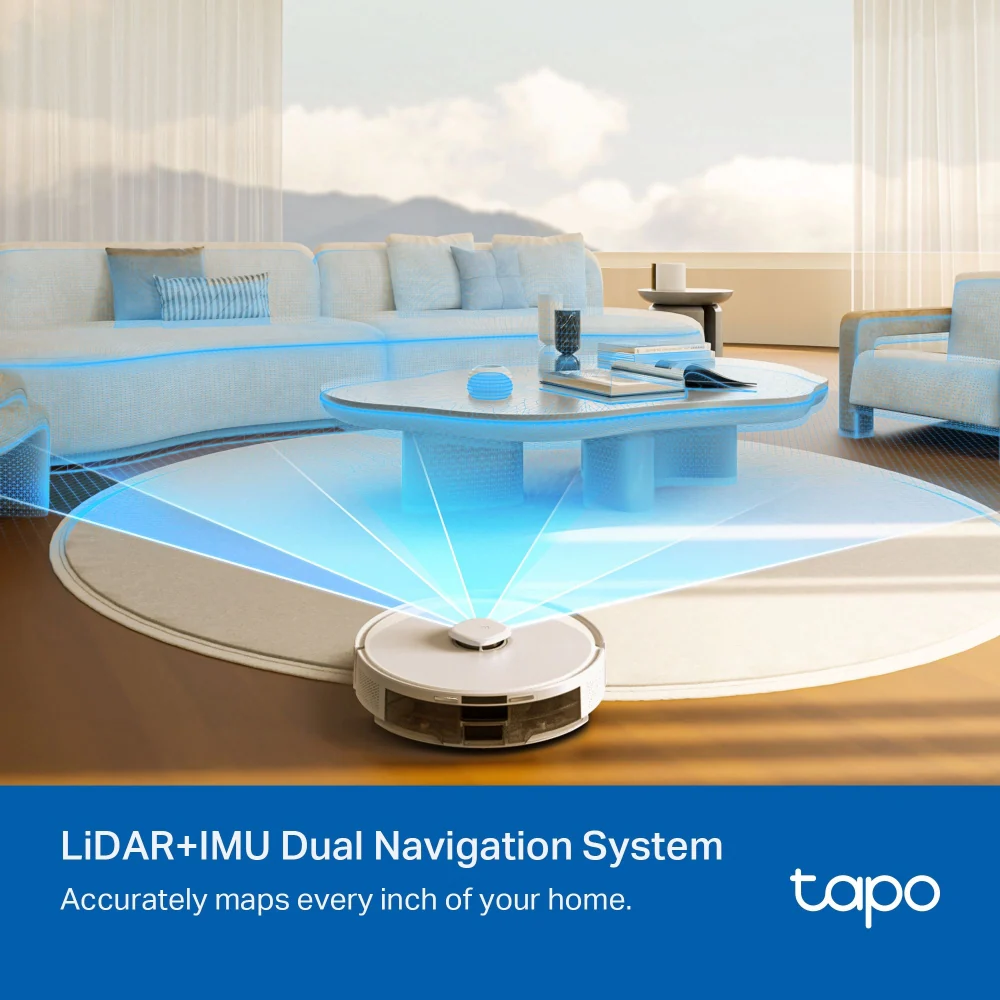 Tapo RV30 Max Plus White | Robot Vacuum & Mop with Auto-Empty Dock, 5300Pa Suction, LiDAR Navigation - Image 12