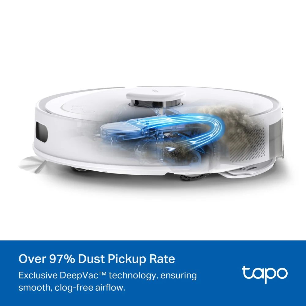 Tapo RV30 Max White | Robot Vacuum & Mop, 5300Pa Suction, LiDAR Navigation - Image 7
