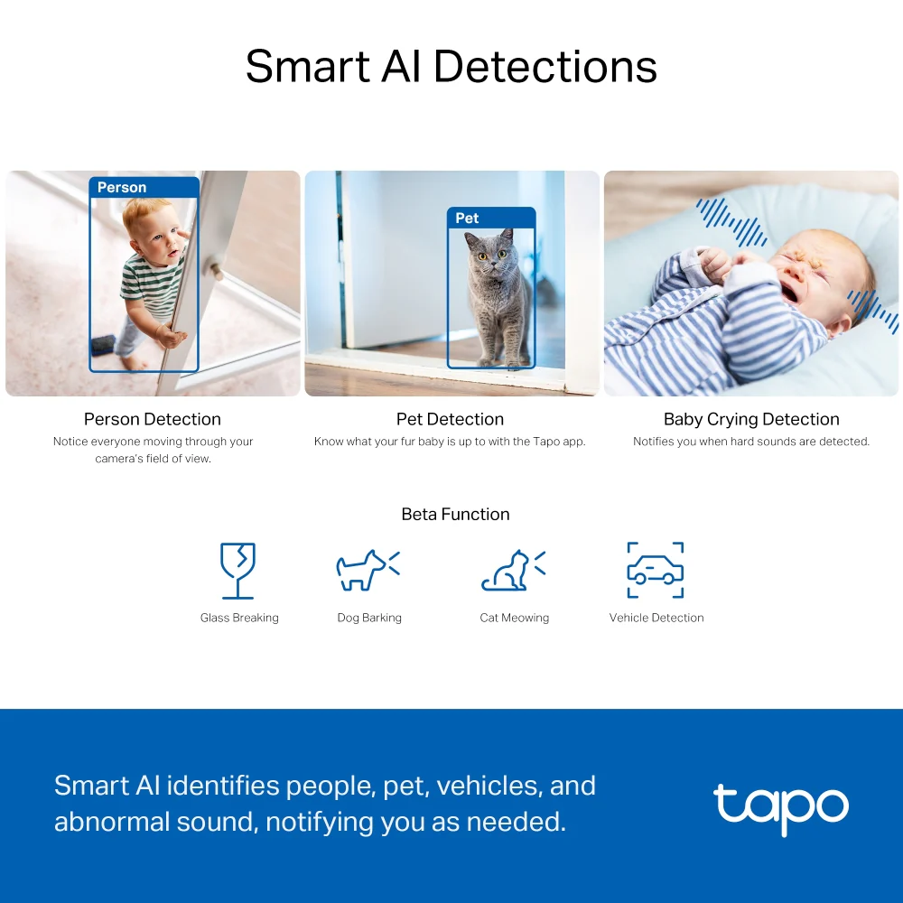 TC74 | Pan/Tilt AI Home Security Wi-Fi Camera, 3K 5MP, Night Vision - Image 7
