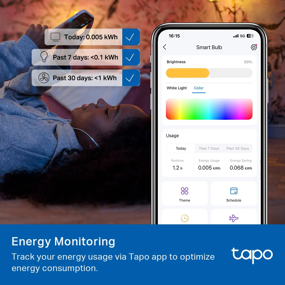 Tapo L535B | Smart Wi-Fi Light Bulb, B22 Base, Multicolour - Image 3