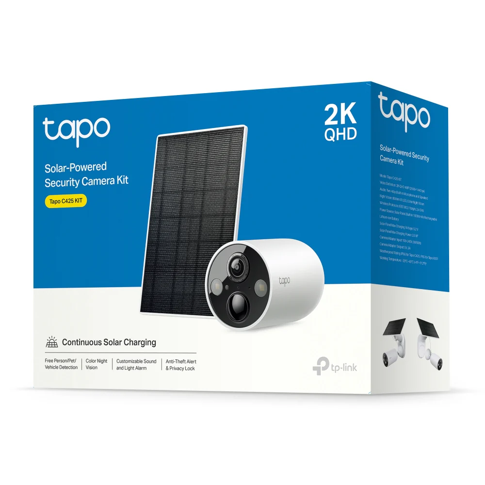 Tapo C425 KIT | Solar-Powered Security Camera Kit, 2K QHD, Colour Night Vision, Free AI Detection - Image 15