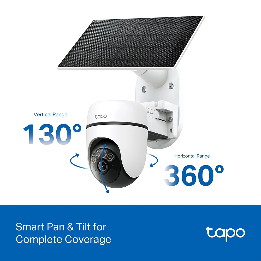 TC90 KIT(4-pack) | Solar-Powered Pan/Tilt Security Camera Kit - Image 4