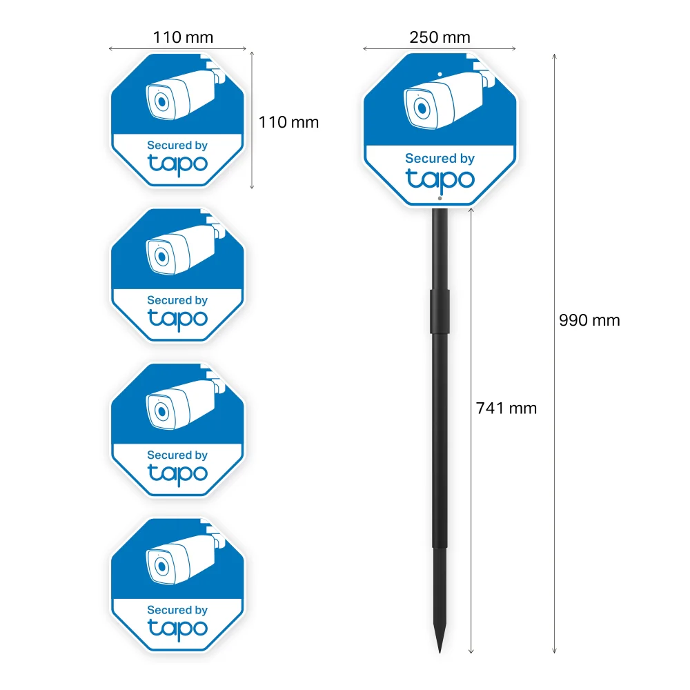 Tapo CA510 | Tapo Security Sign & Sticker Pack - Image 2