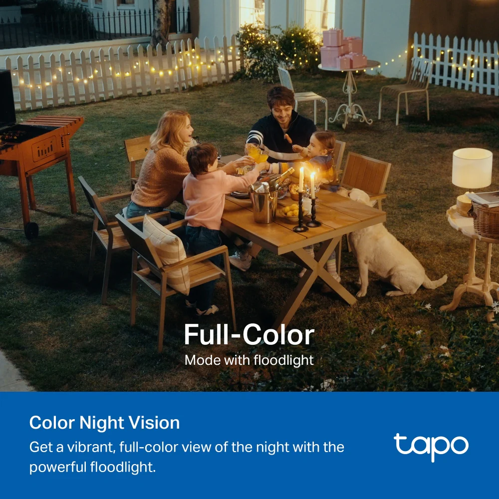 Tapo C615F KIT | Solar Floodlight Pan/Tilt Security Camera Kit, 2K 3MP, AI Tracking - Image 8