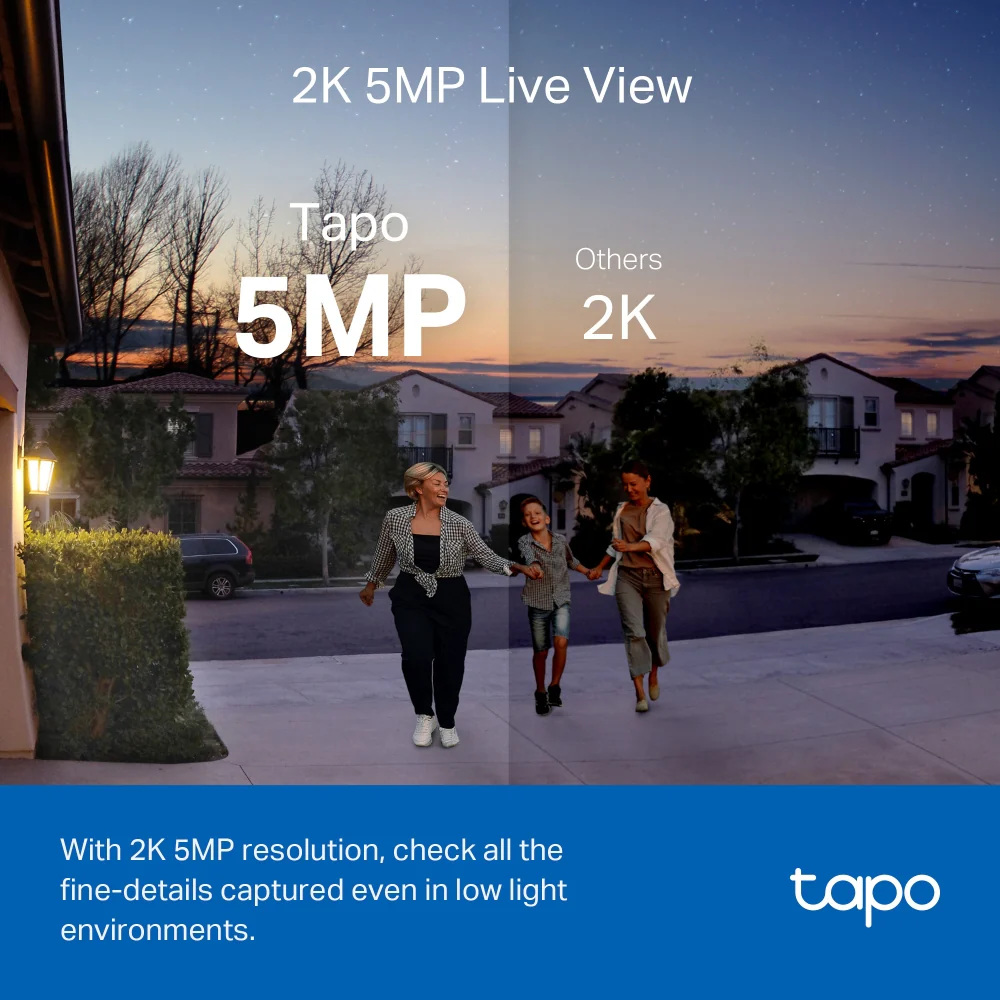 Tapo D230S1 | Smart Battery Video Doorbell, 2K 5MP, Colour Night Vision - Image 4