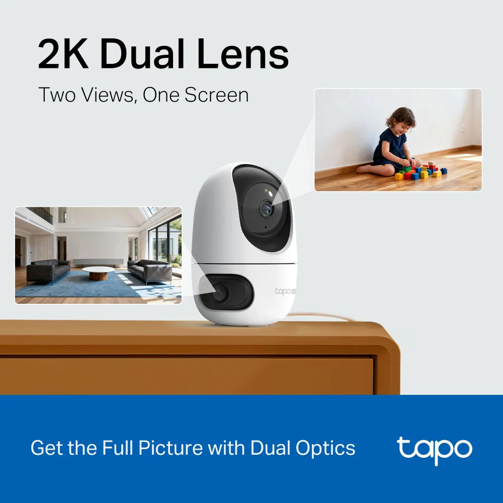 Tapo C245D | Dual-Lens Pan/Tilt Security Camera, Dual 2K, AI Detection - Image 2
