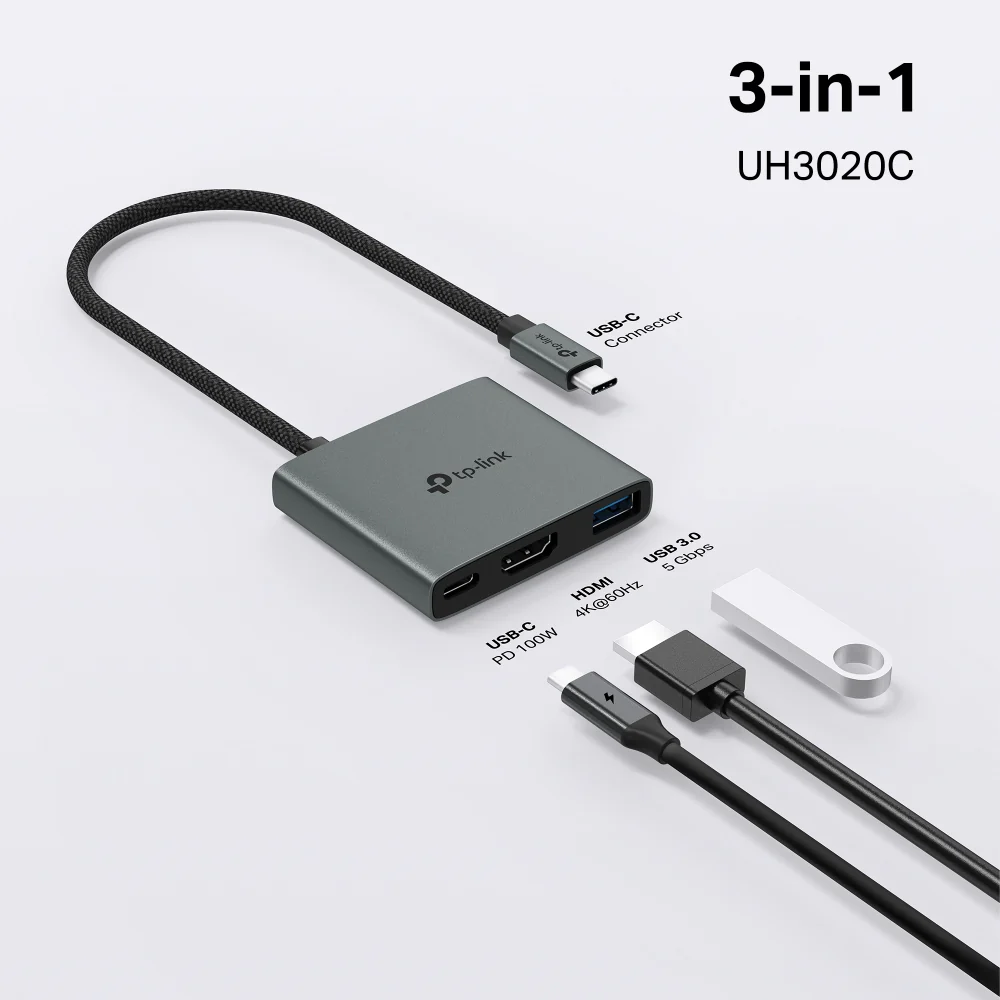 UH3020C | USB-C 3-in-1 Hub, 4K@60Hz HDMI, 100W Power Delivery - Image 10