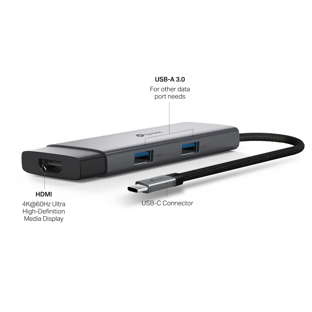 UH5020C | USB-C 5-in-1 Hub, 4K@60Hz HDMI, 100W Power Delivery - Image 3